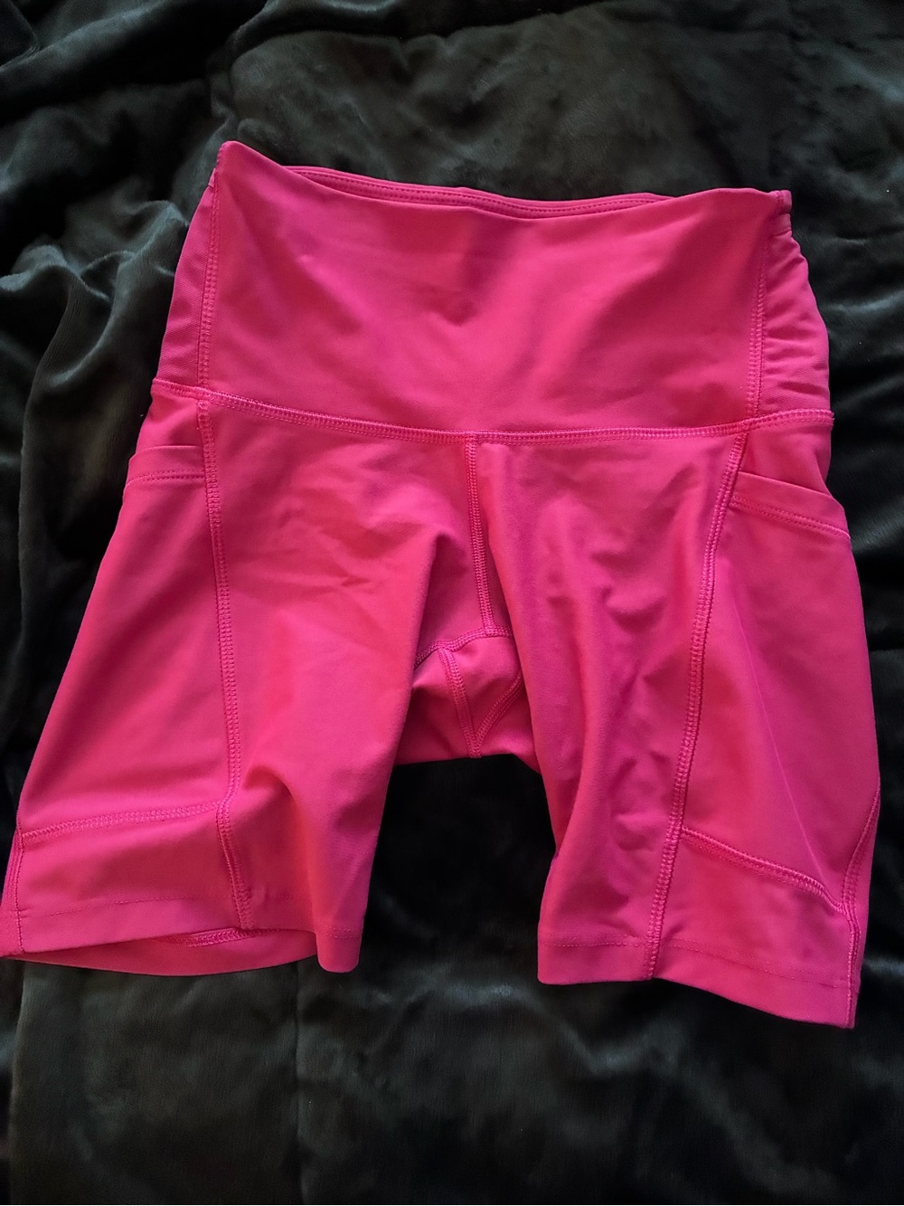 Women's High-Waist Pink Bike Shorts